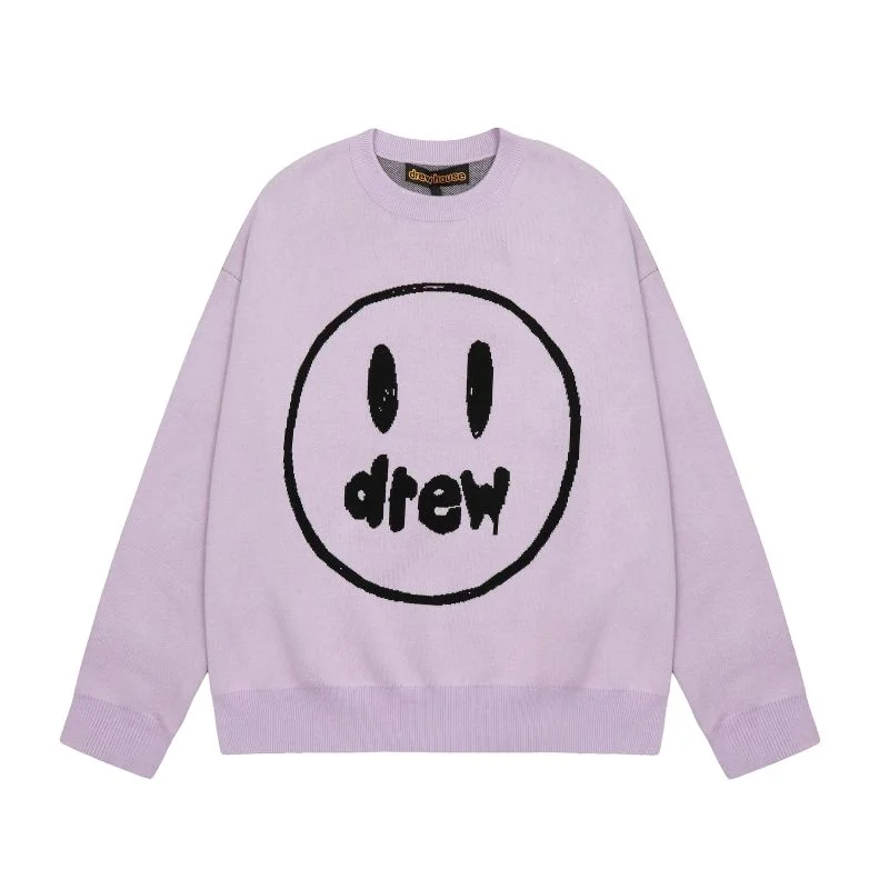 Drew-Wavy-Striped-Knit-Sweater-Light-Purple.jpeg Drew House Wavy Striped Sweater Light Purple | Knitwear